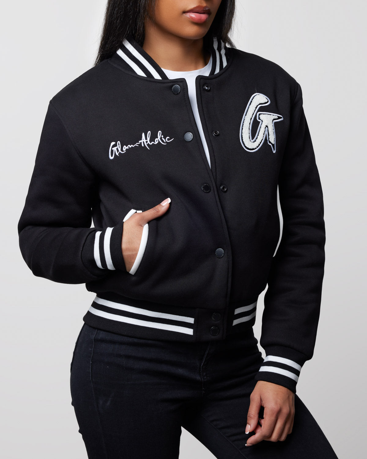 ESSENTIAL VARSITY JACKET - BLACK