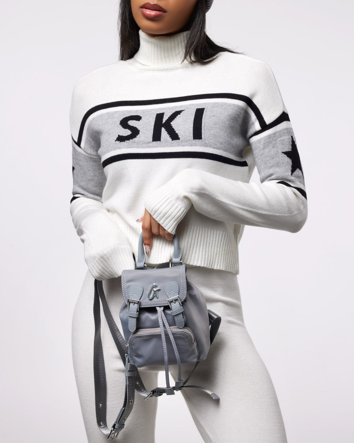 MINI NYLON BACKPACK - GRAY