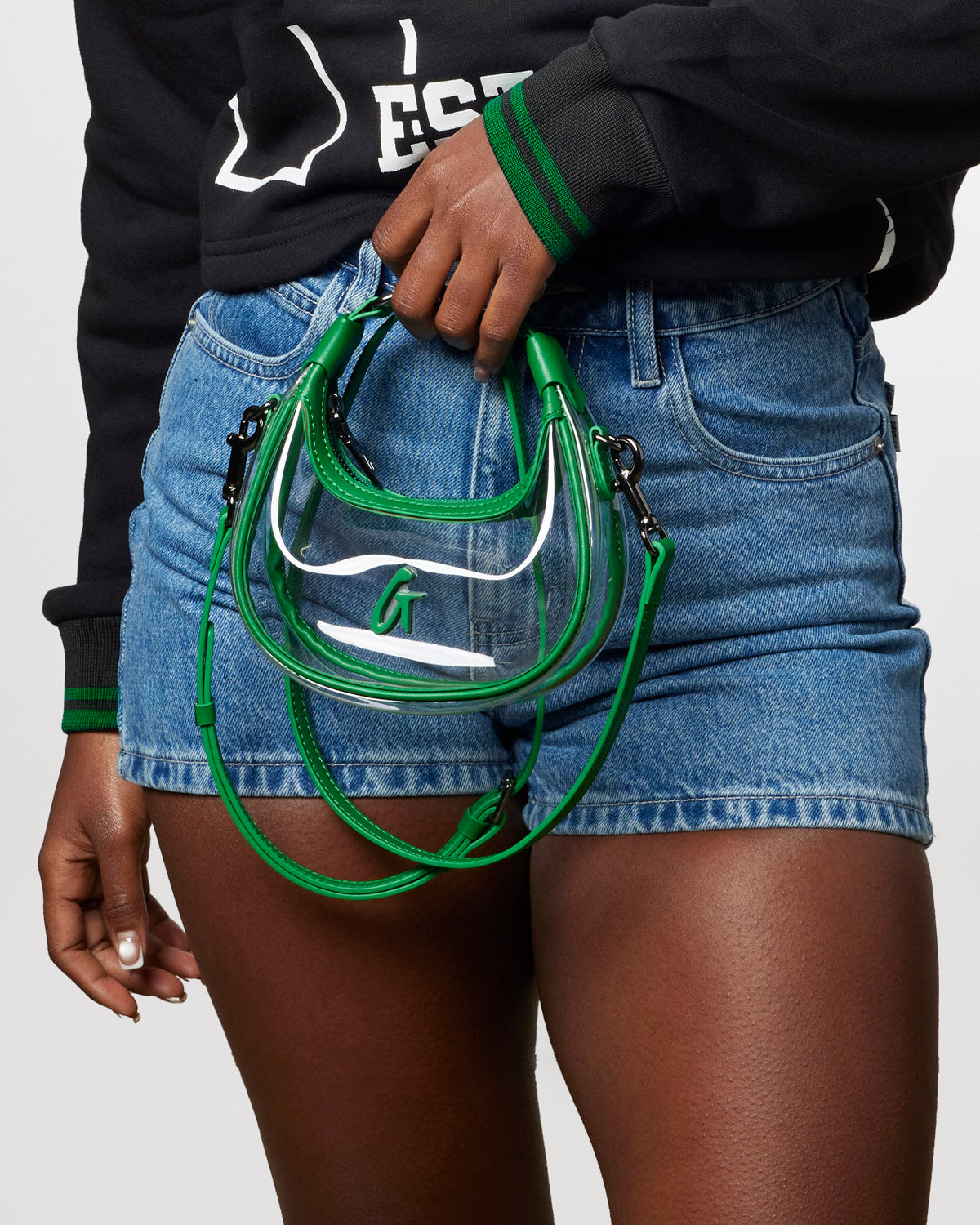 NANO CLEAR HOBO BAG - GREEN