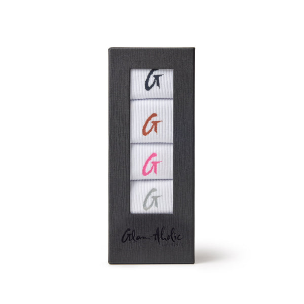 Crew Socks - Multi | Soft Cotton Blend | 5 Pairs | G Logo