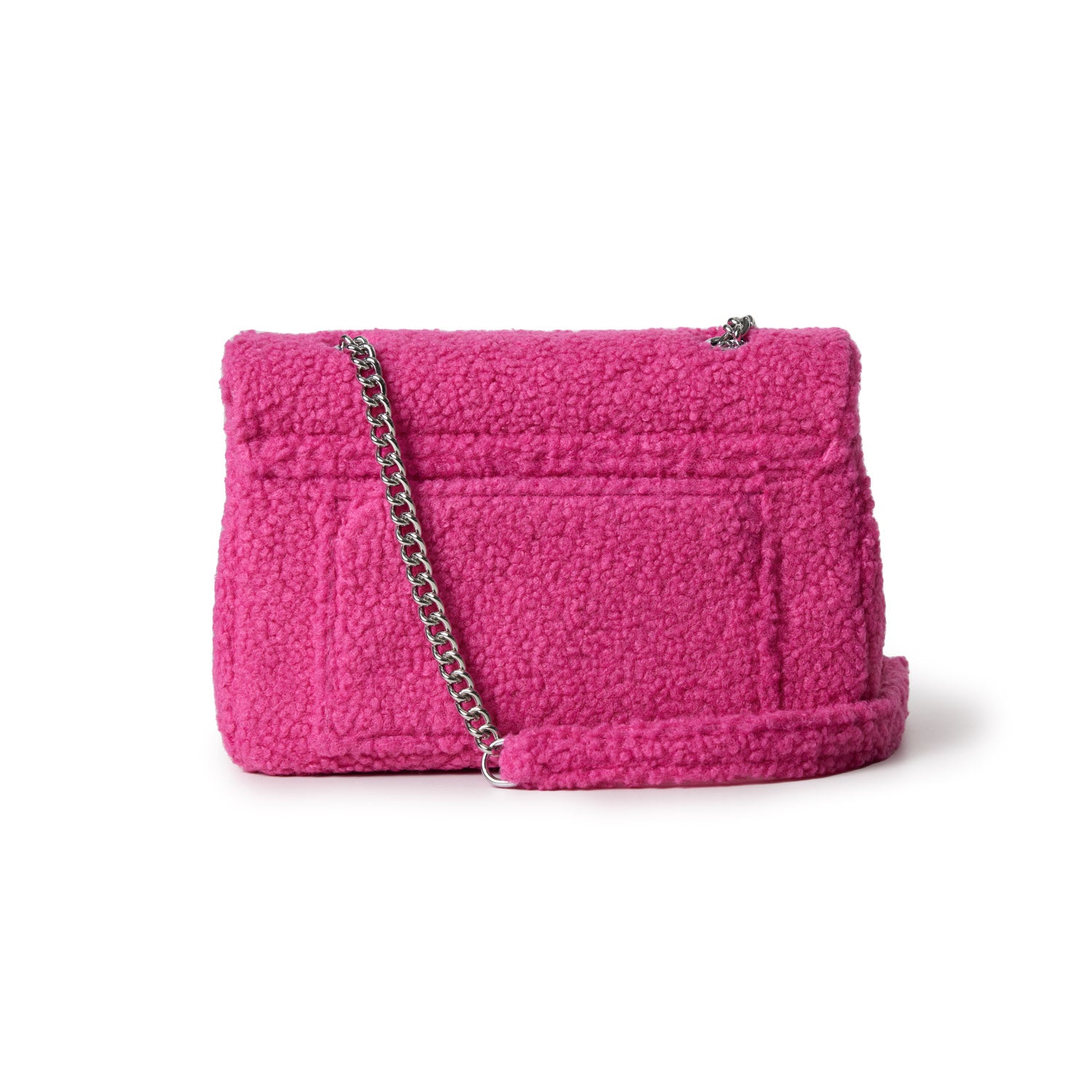 MEDIUM TEDDY FLAP BAG - HOT PINK