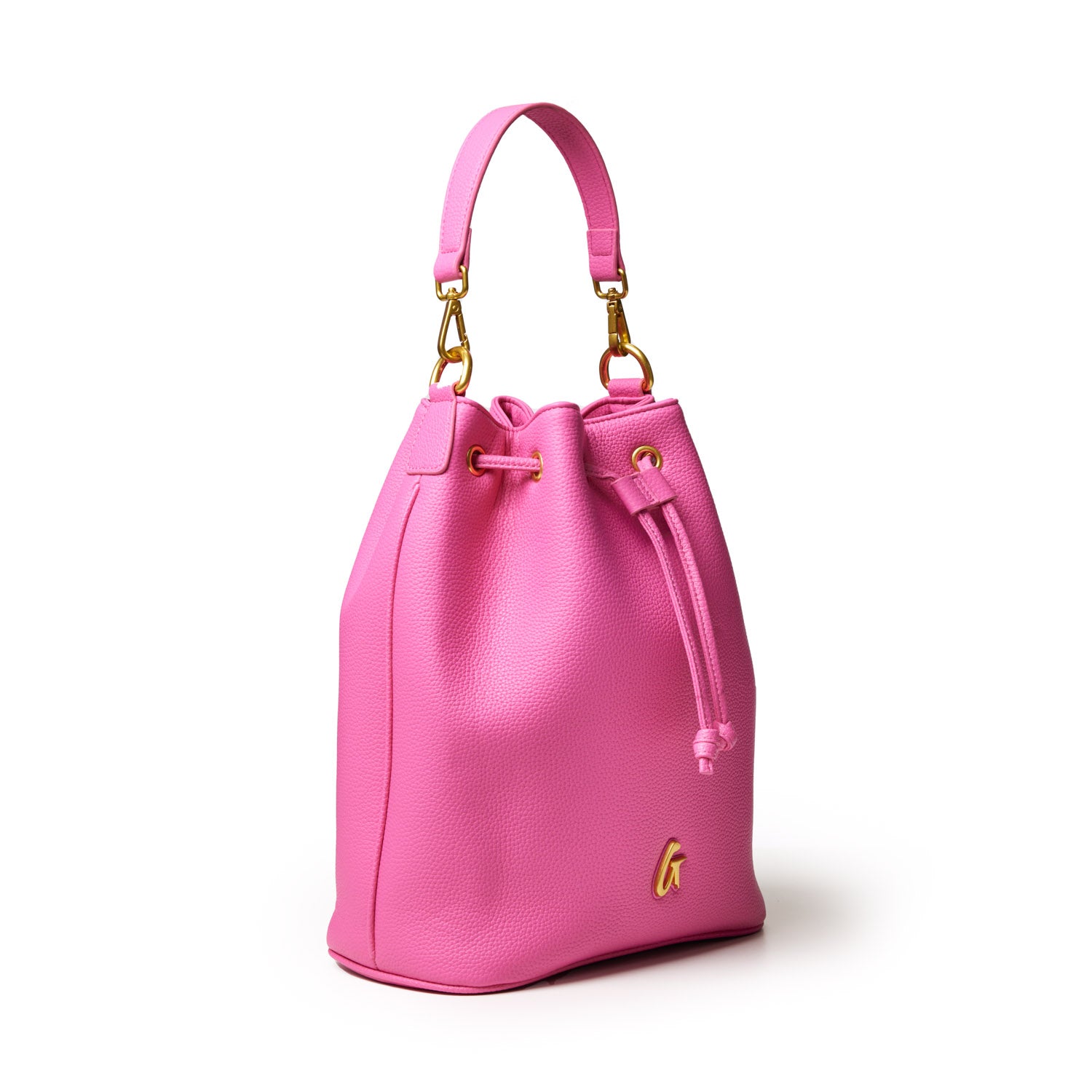 PEBBLE LARGE BUCKET BAG HOT PINK