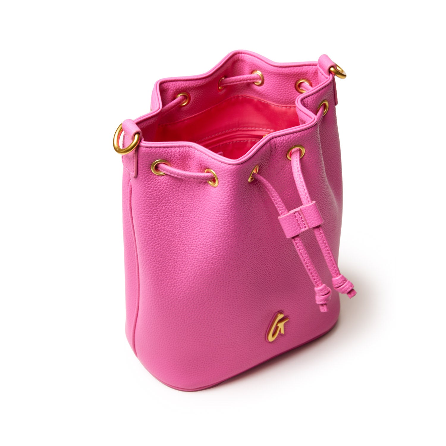 PEBBLE MEDIUM BUCKET BAG HOT PINK