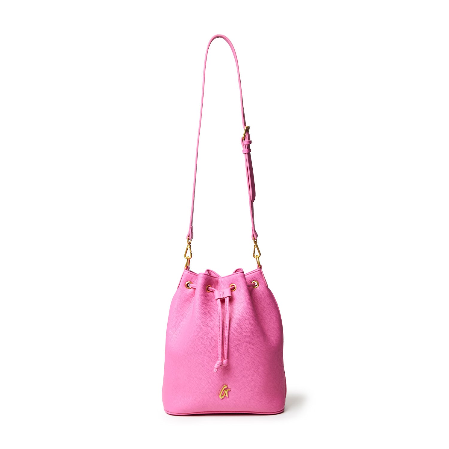 PEBBLE LARGE BUCKET BAG HOT PINK