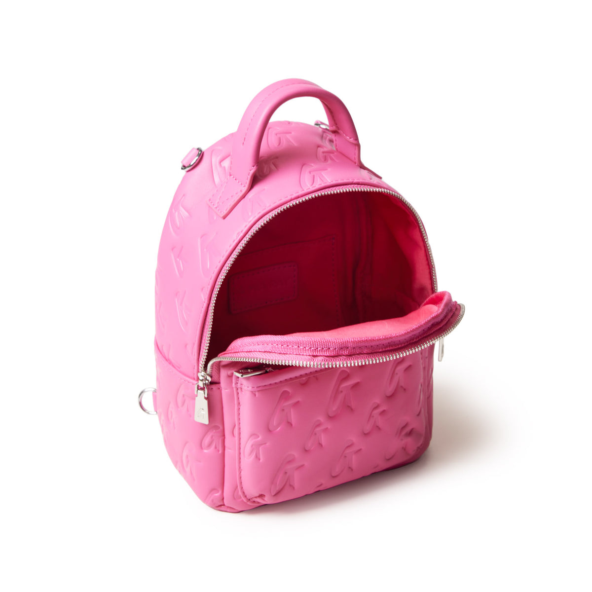 Pink Ruffle Mini Backpack Monogram Mini Backpack Hot Pink - Versatile, Accessible, and Adorable
