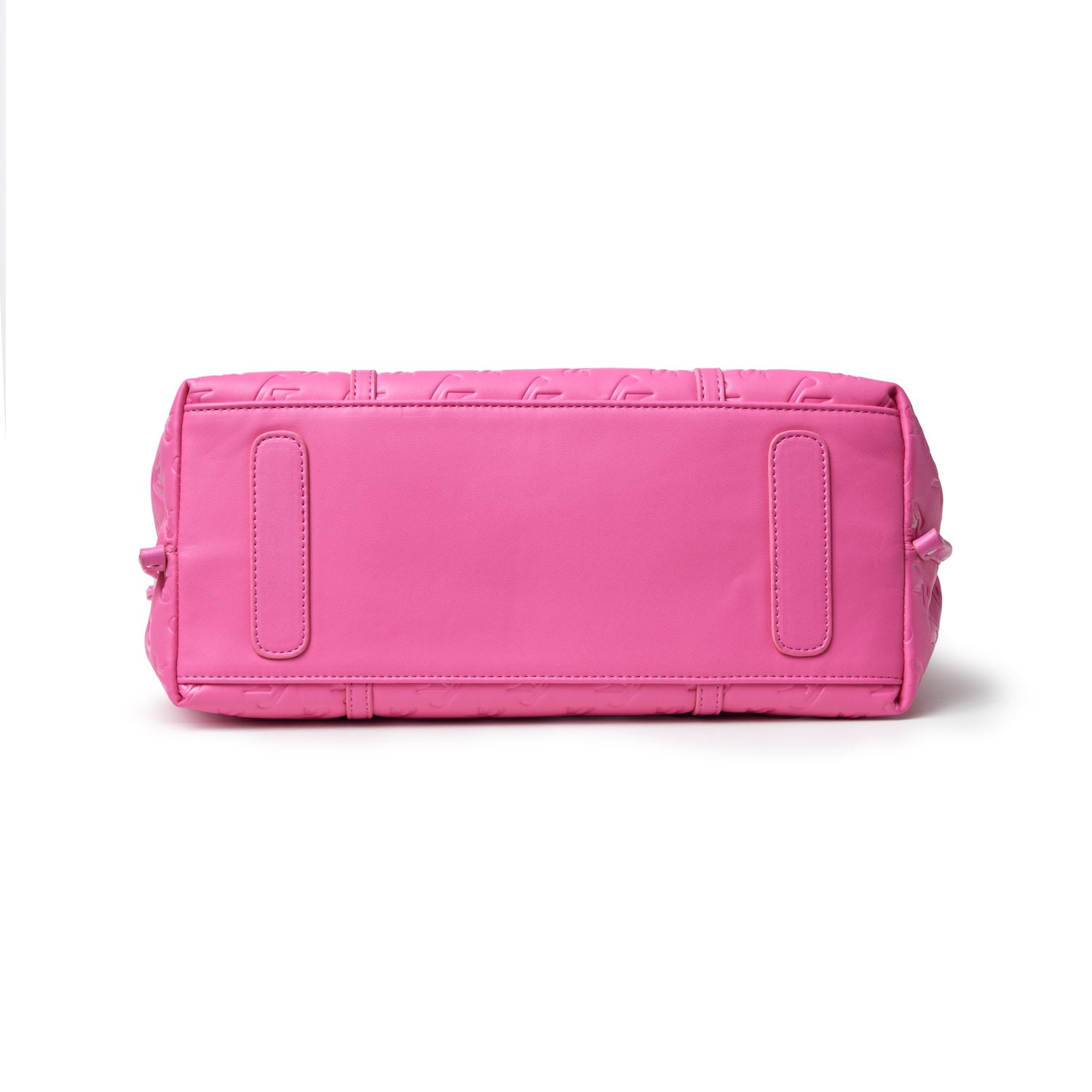 Hot pink XL monogram sleek tote bag with a smooth finish and spacious design for stylish everyday use.