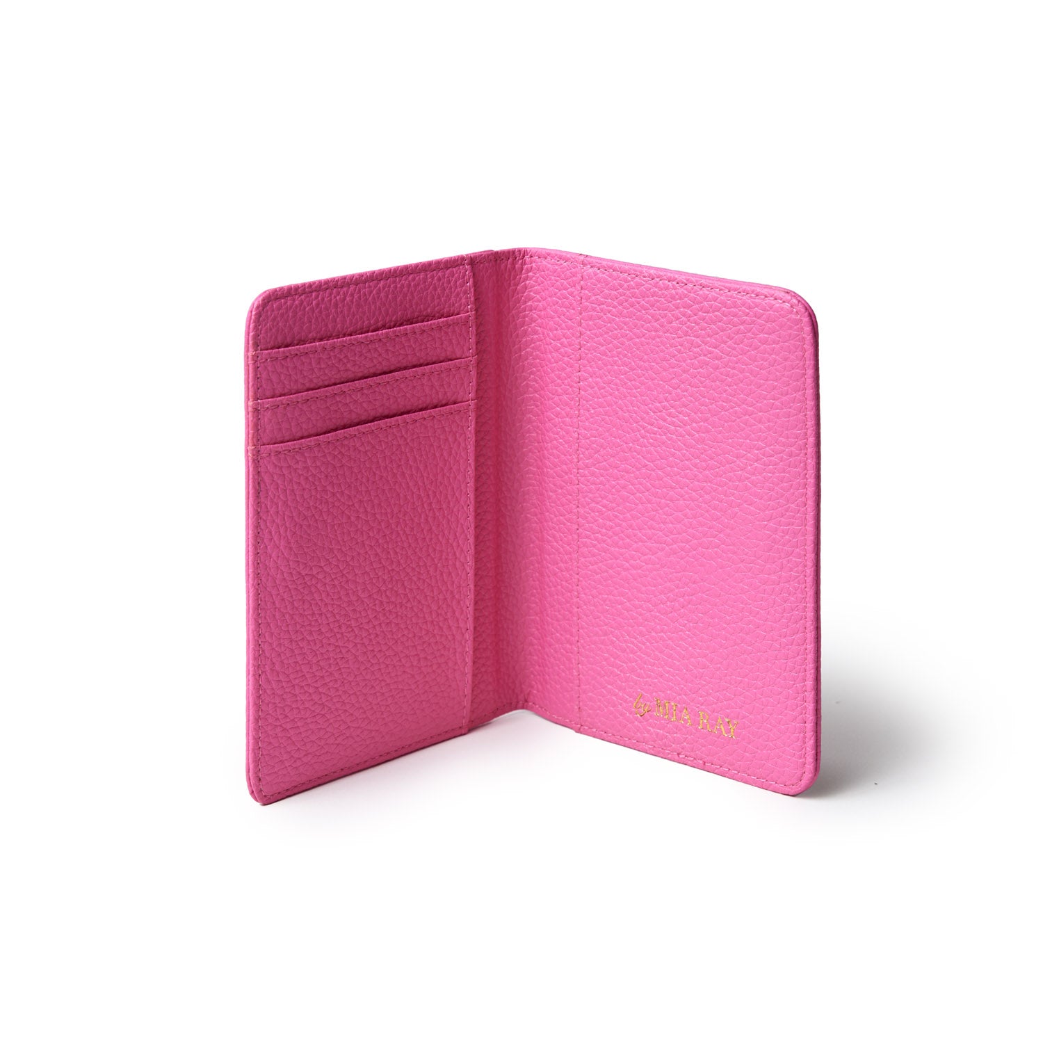 PEBBLE PASSPORT HOLDER HOT PINK