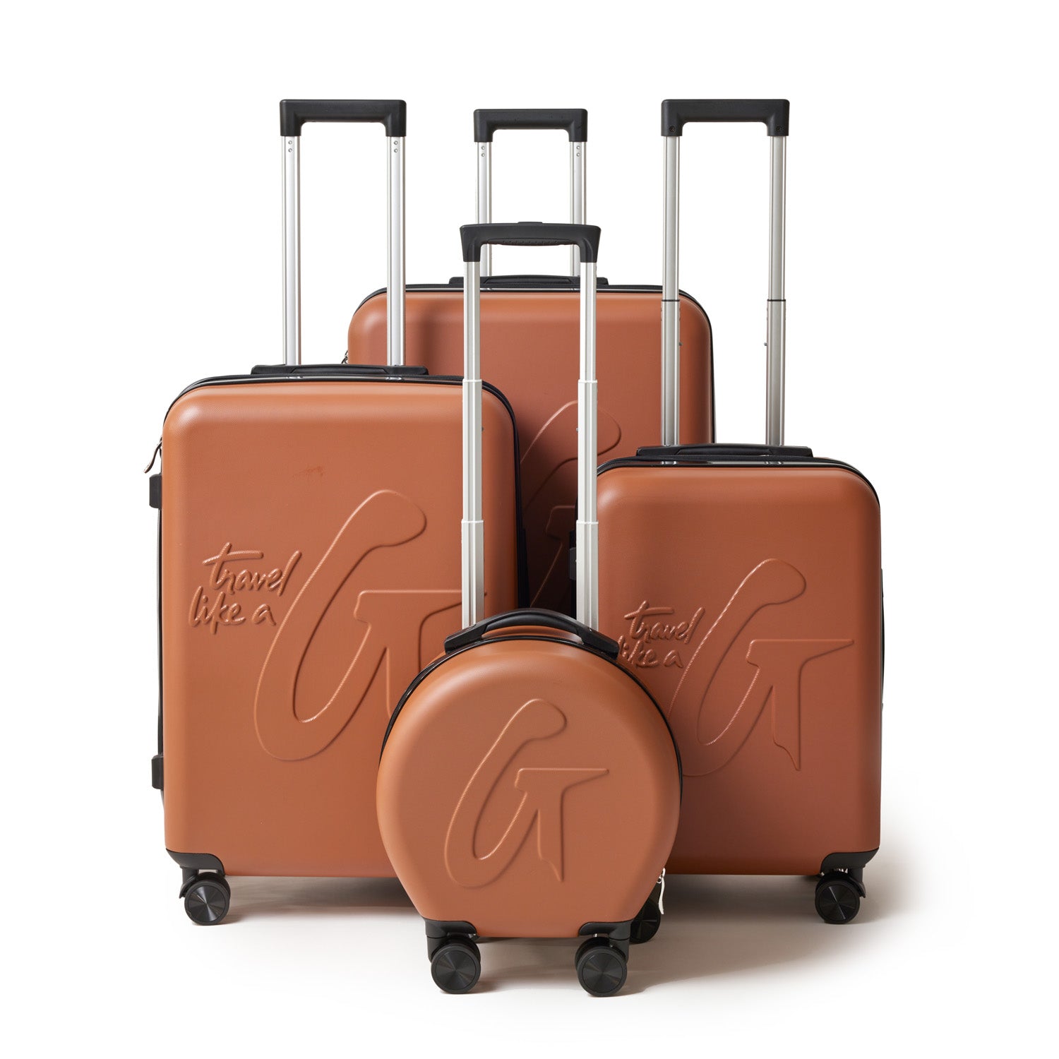 4PC LUGGAGE COLLECTION BROWN
