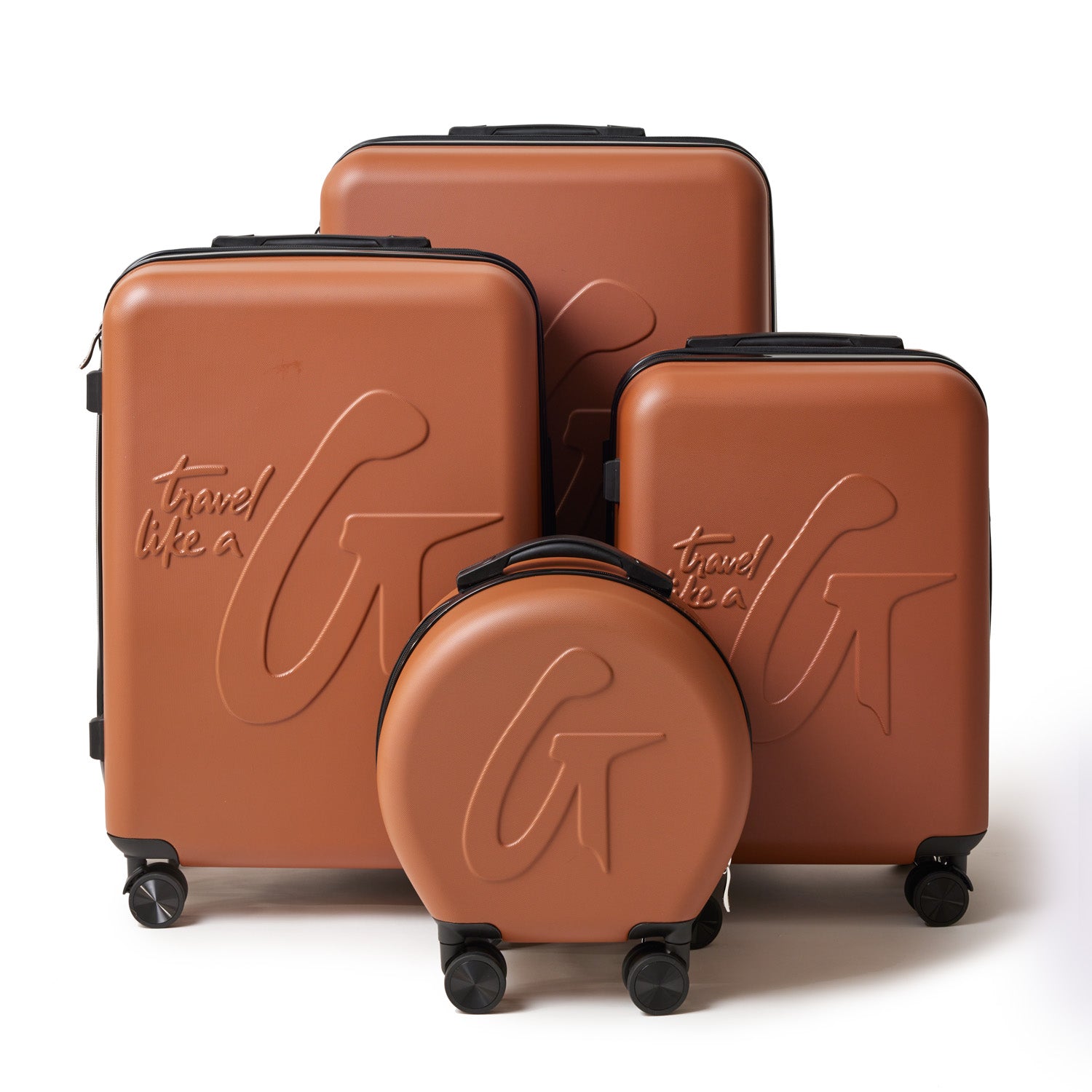 4PC LUGGAGE COLLECTION BROWN