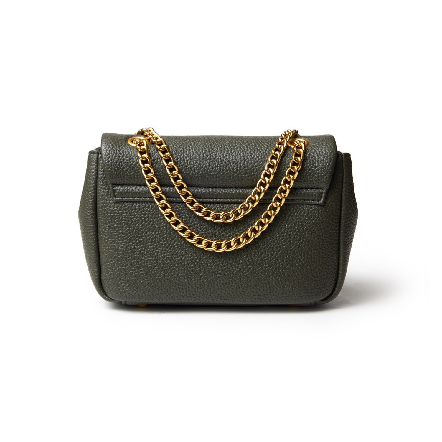 PEBBLE MINI FLAP BAG OLIVE GREEN