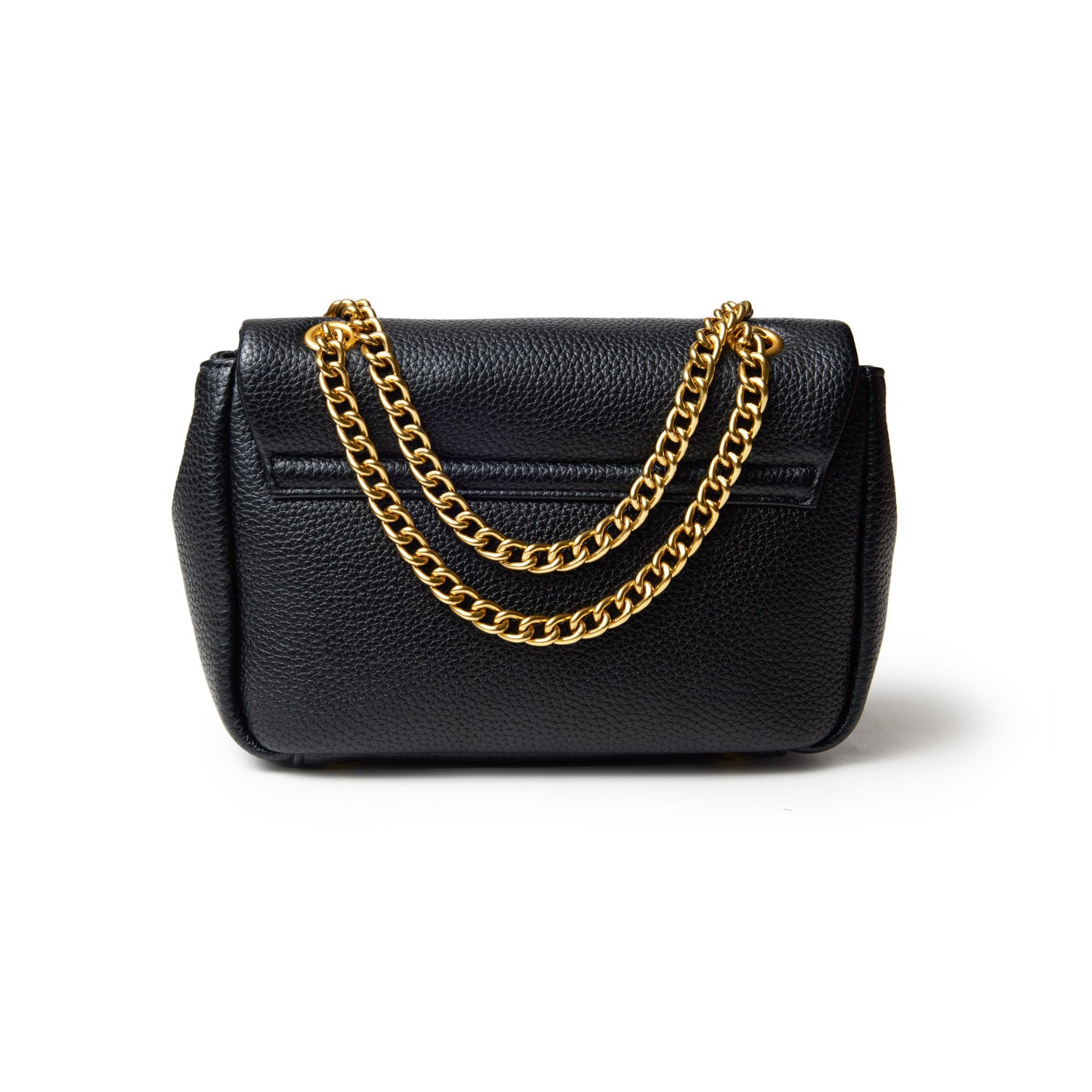 PEBBLE MINI FLAP BAG BLACK