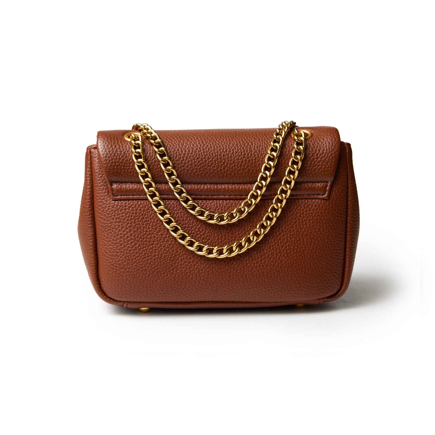 PEBBLE MINI FLAP BAG BROWN