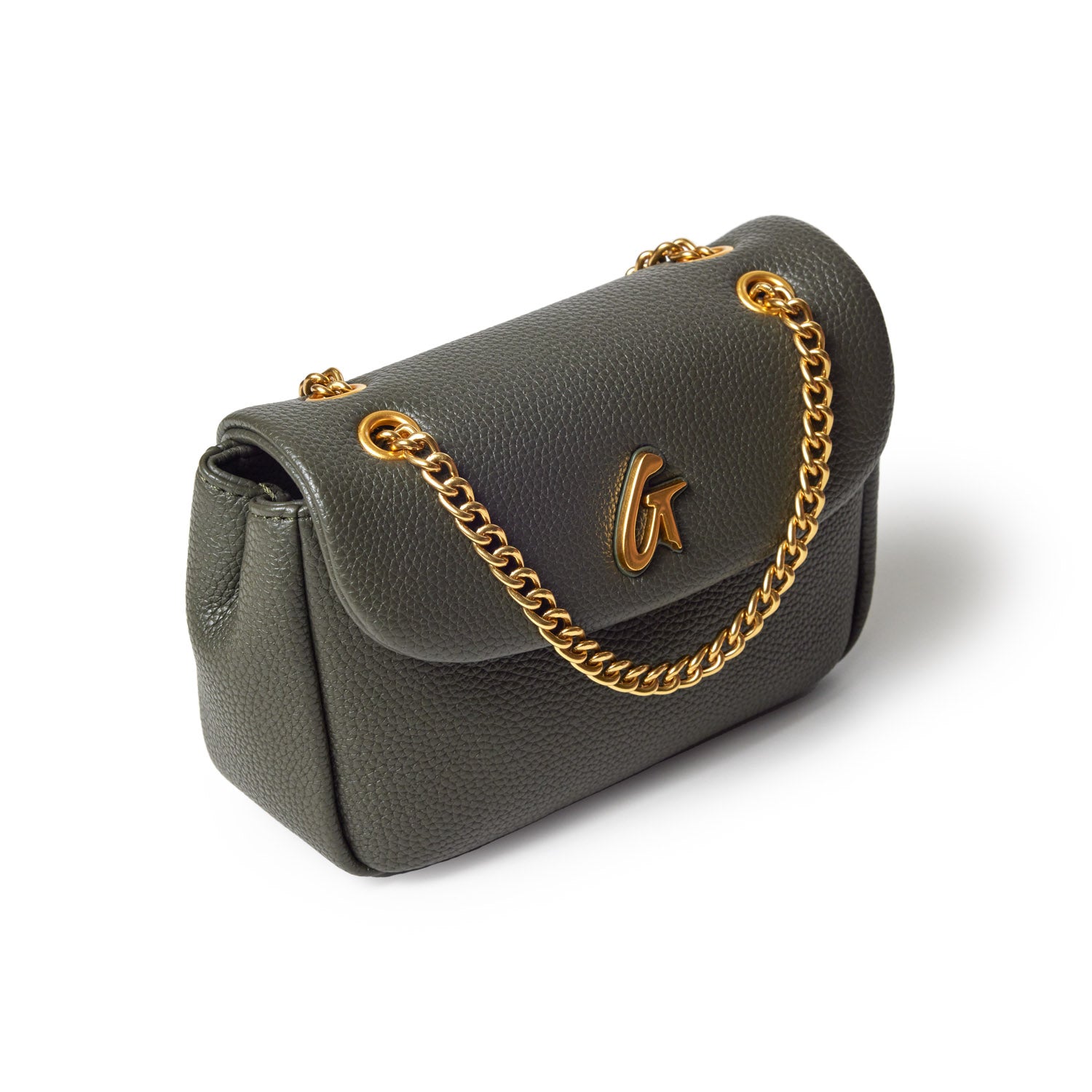 PEBBLE MINI FLAP BAG OLIVE GREEN