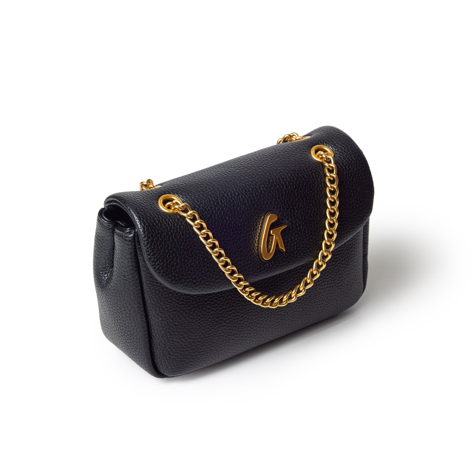 PEBBLE MINI FLAP BAG BLACK