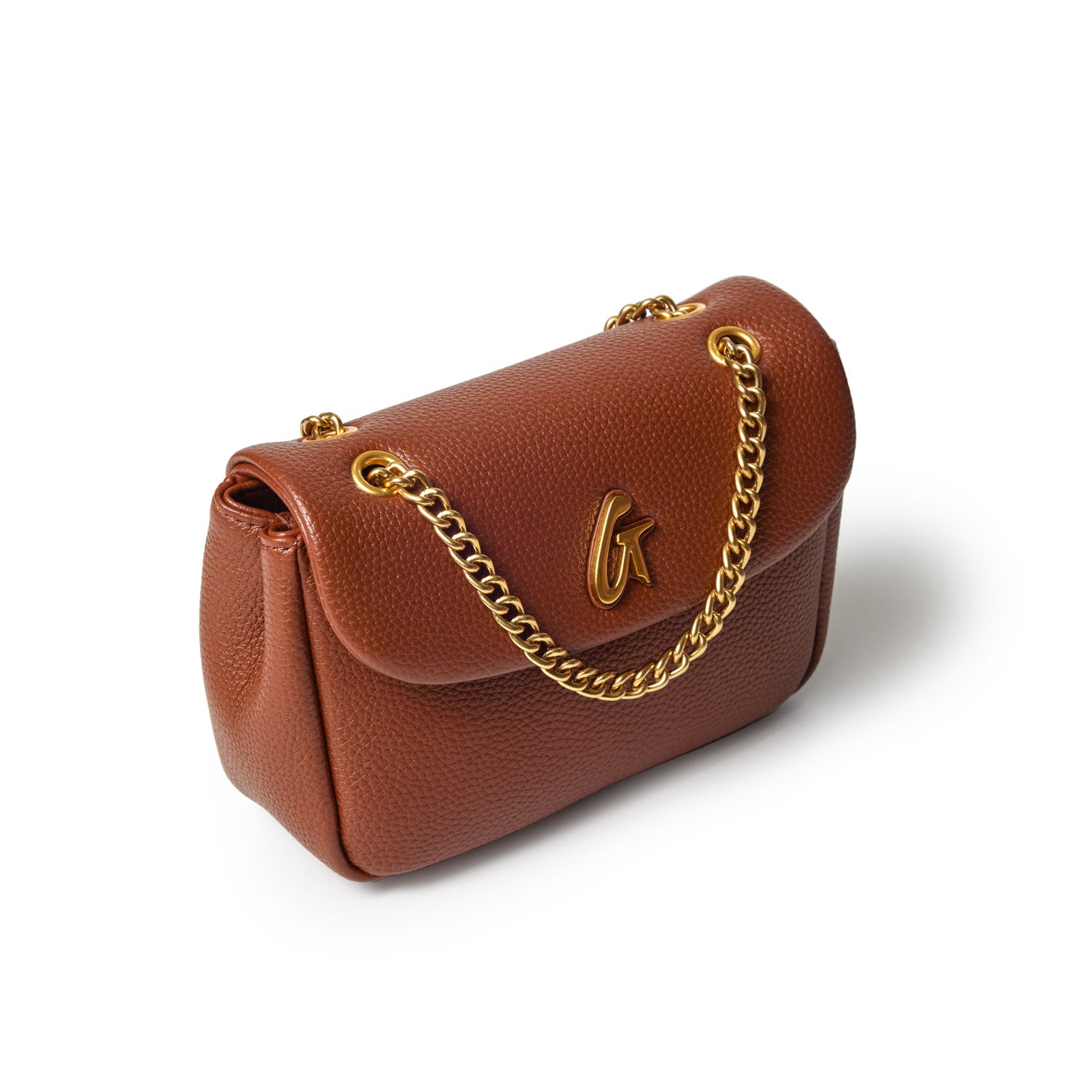 PEBBLE MINI FLAP BAG BROWN