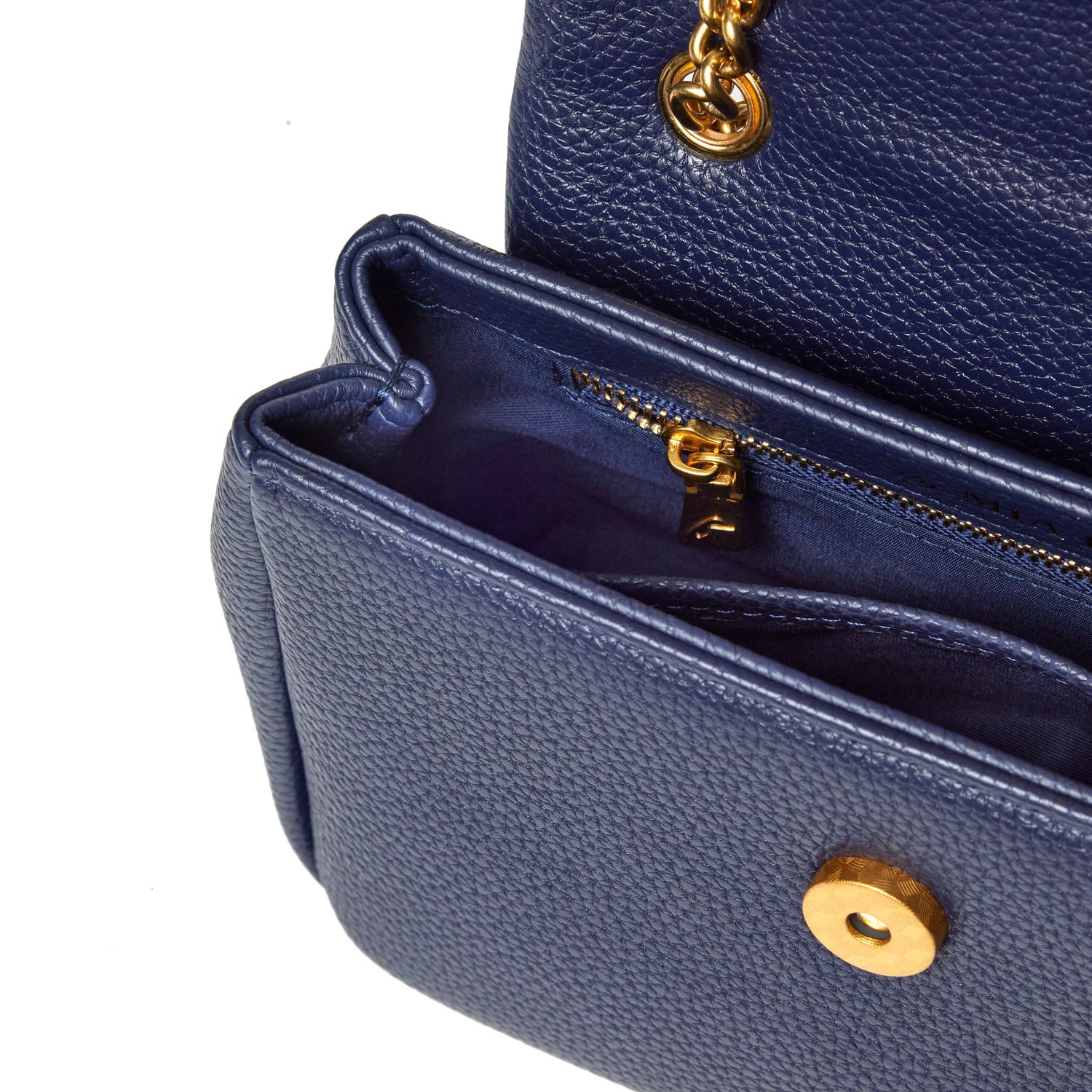 PEBBLE MINI FLAP BAG NAVY