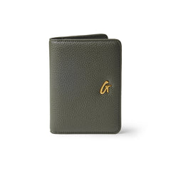 PEBBLE PASSPORT HOLDER OLIVE GREEN