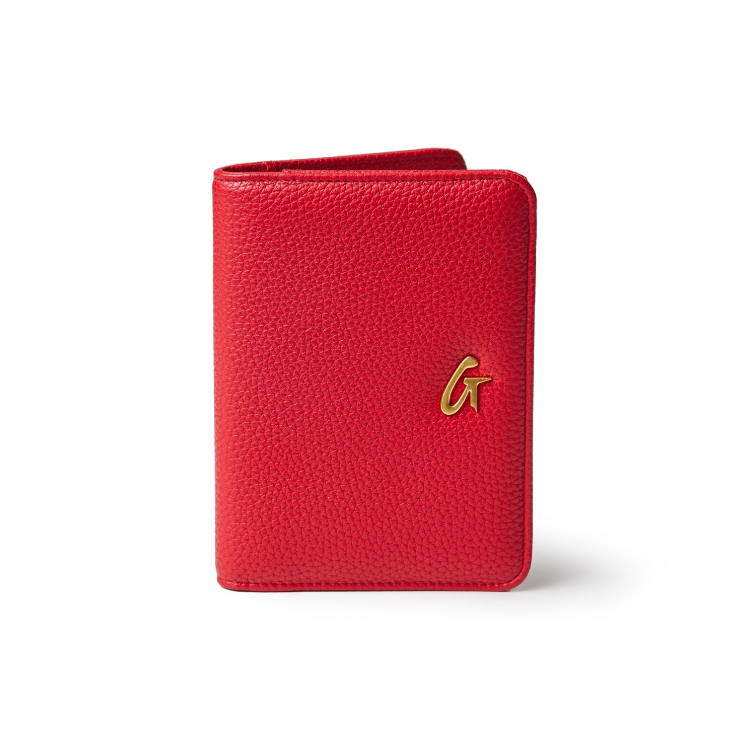 PEBBLE PASSPORT HOLDER RED