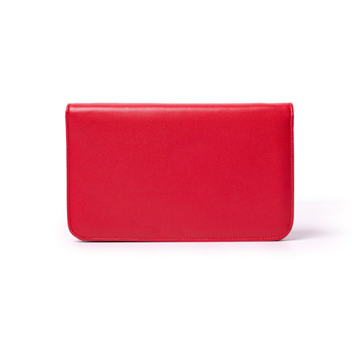 Red Standard Wallet on Chain-Silver: Chic Wallet for Work to Happy Hour