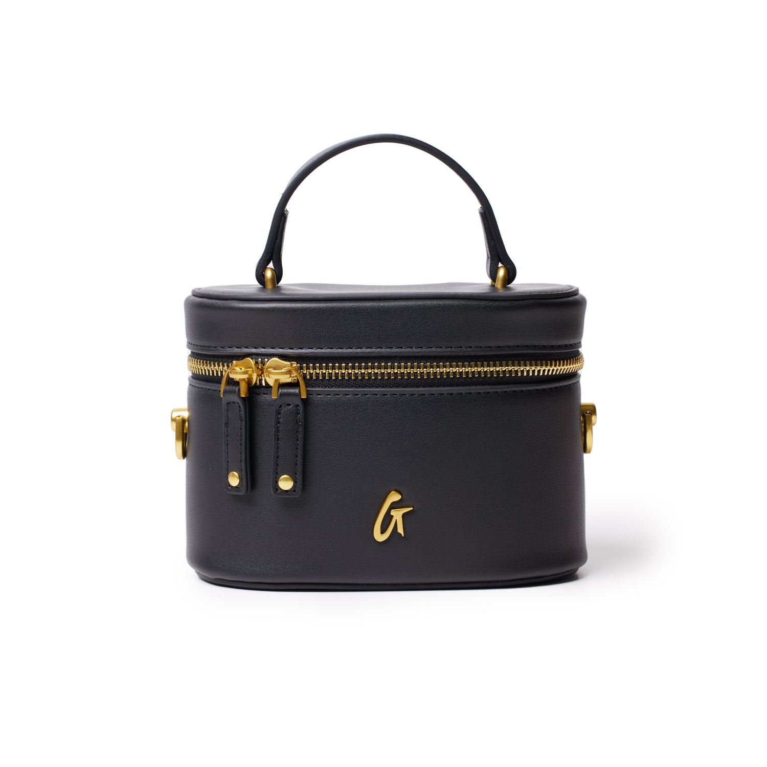 MINI SMOOTH GOLD VANITY BAG - BLACK