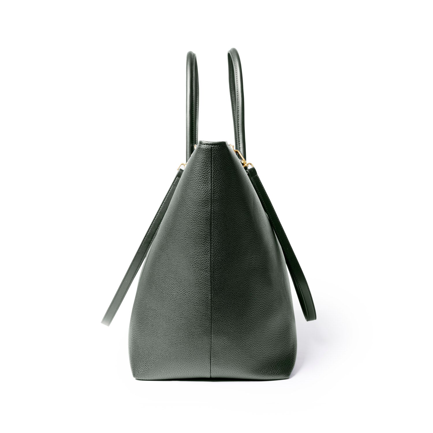 Olive green jumbo pebble tote bag with dual handles and a spacious design for stylish everyday use.