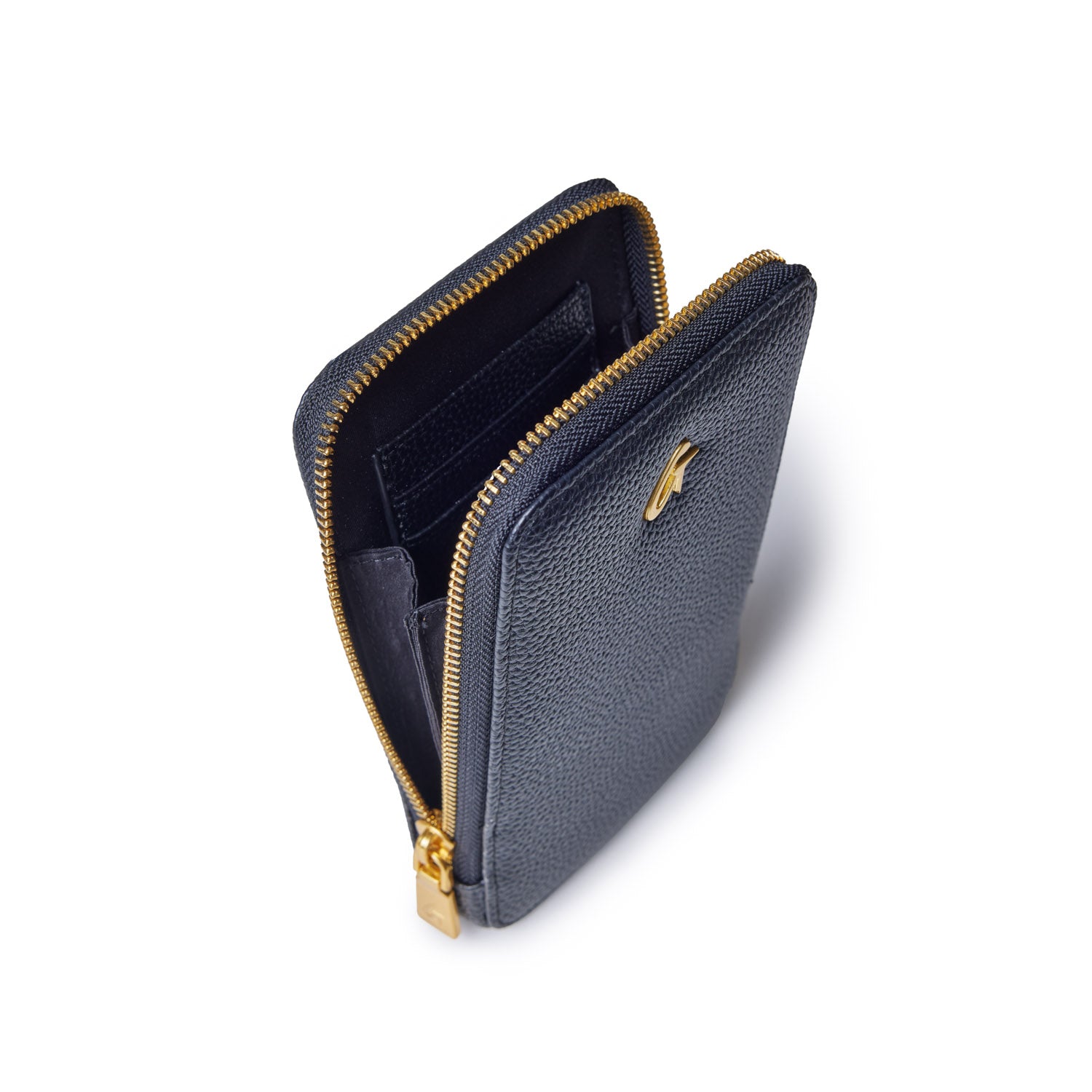 PEBBLE PHONE CROSSBODY - BLACK