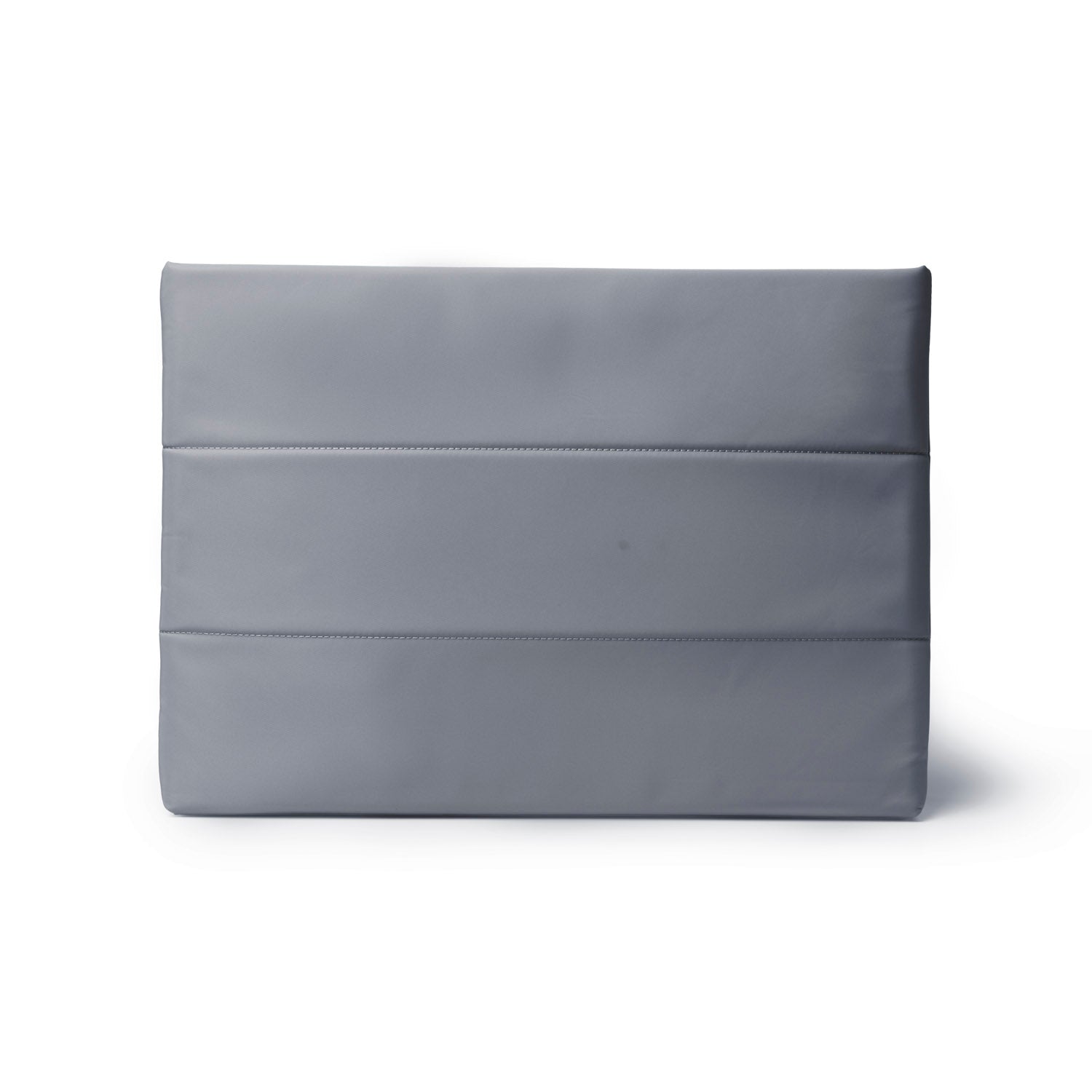 Gray nylon laptop sleeve featuring a sleek design with subtle stitching for added style and protection.