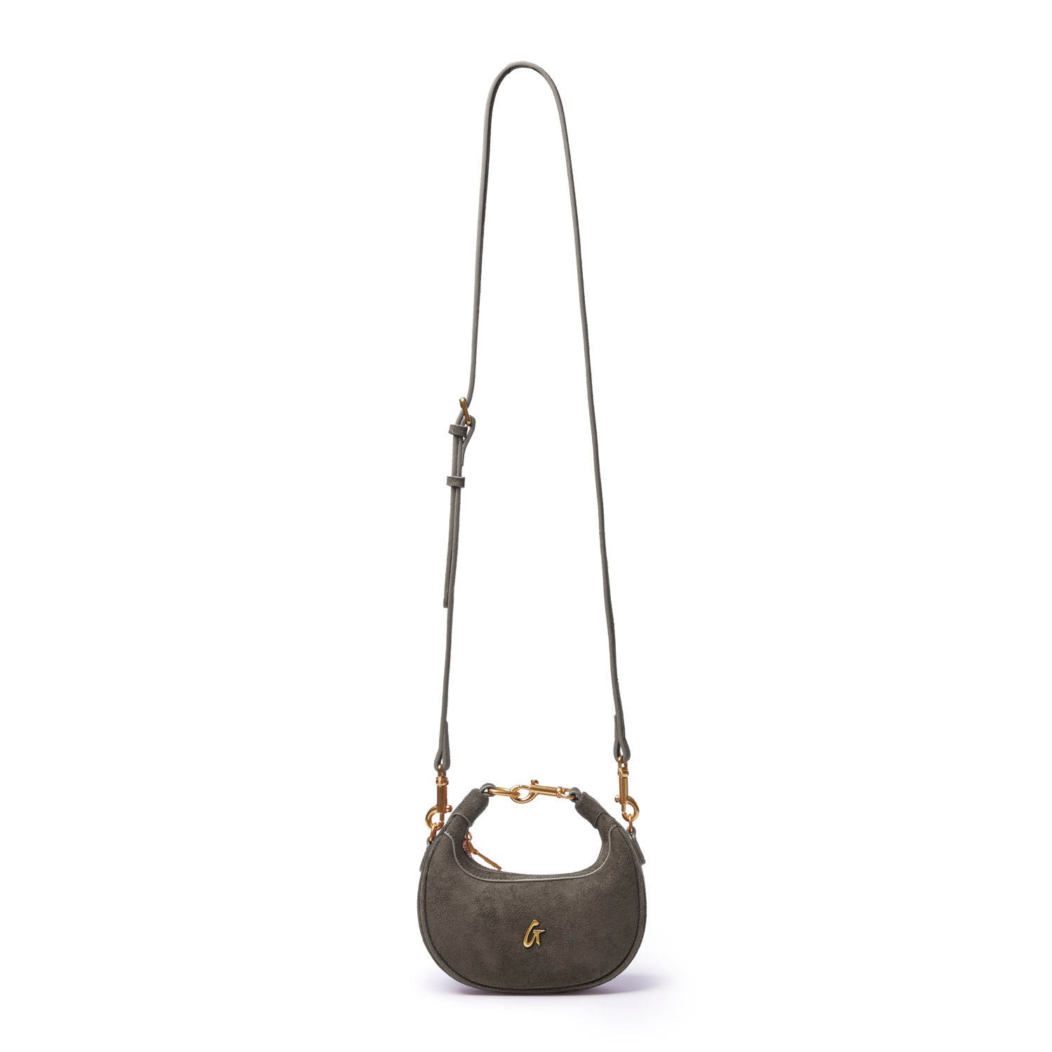 NANO SUEDE HOBO BAG - OLIVE GREEN
