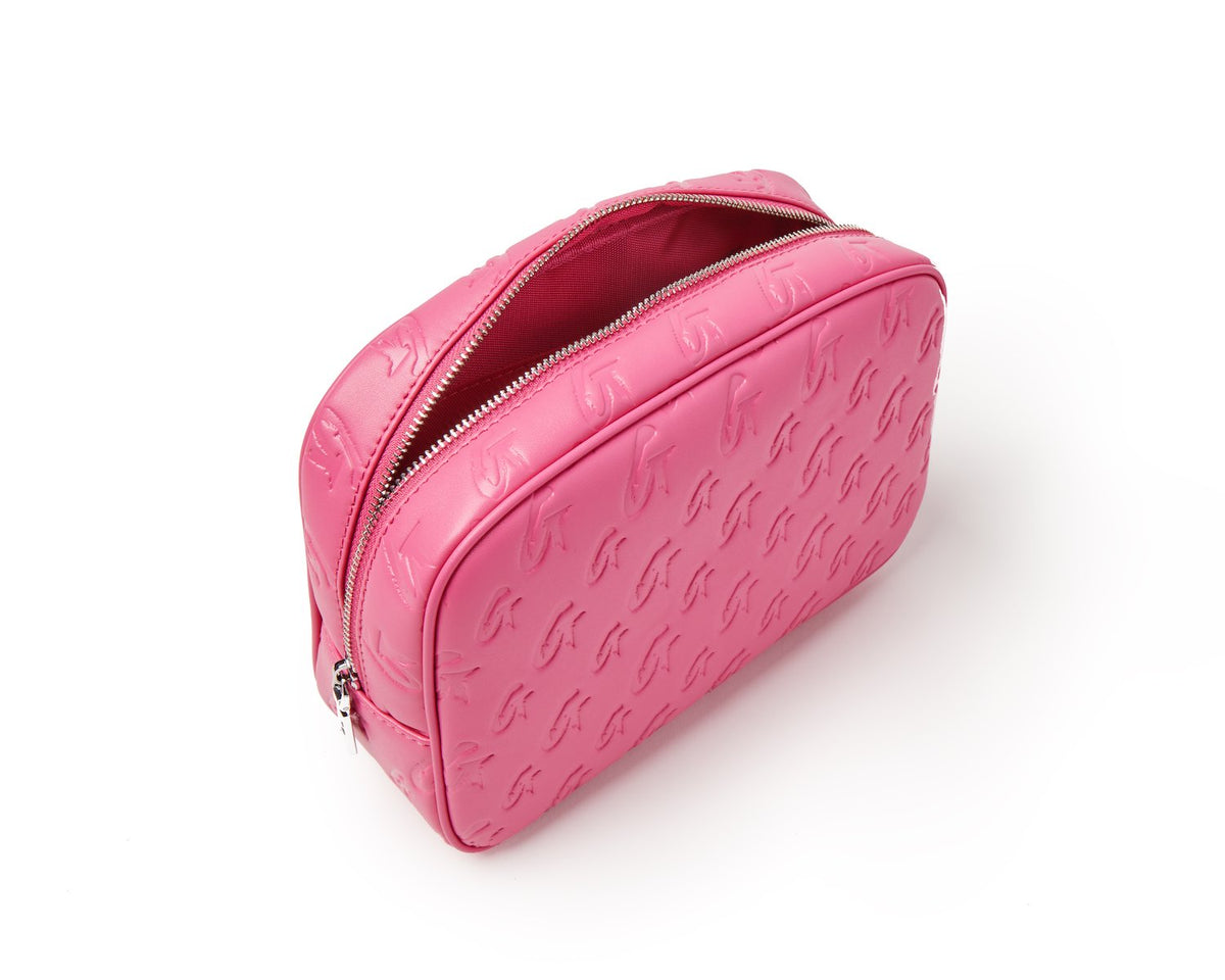 MONOGRAM TOILETRY SET - HOT PINK
