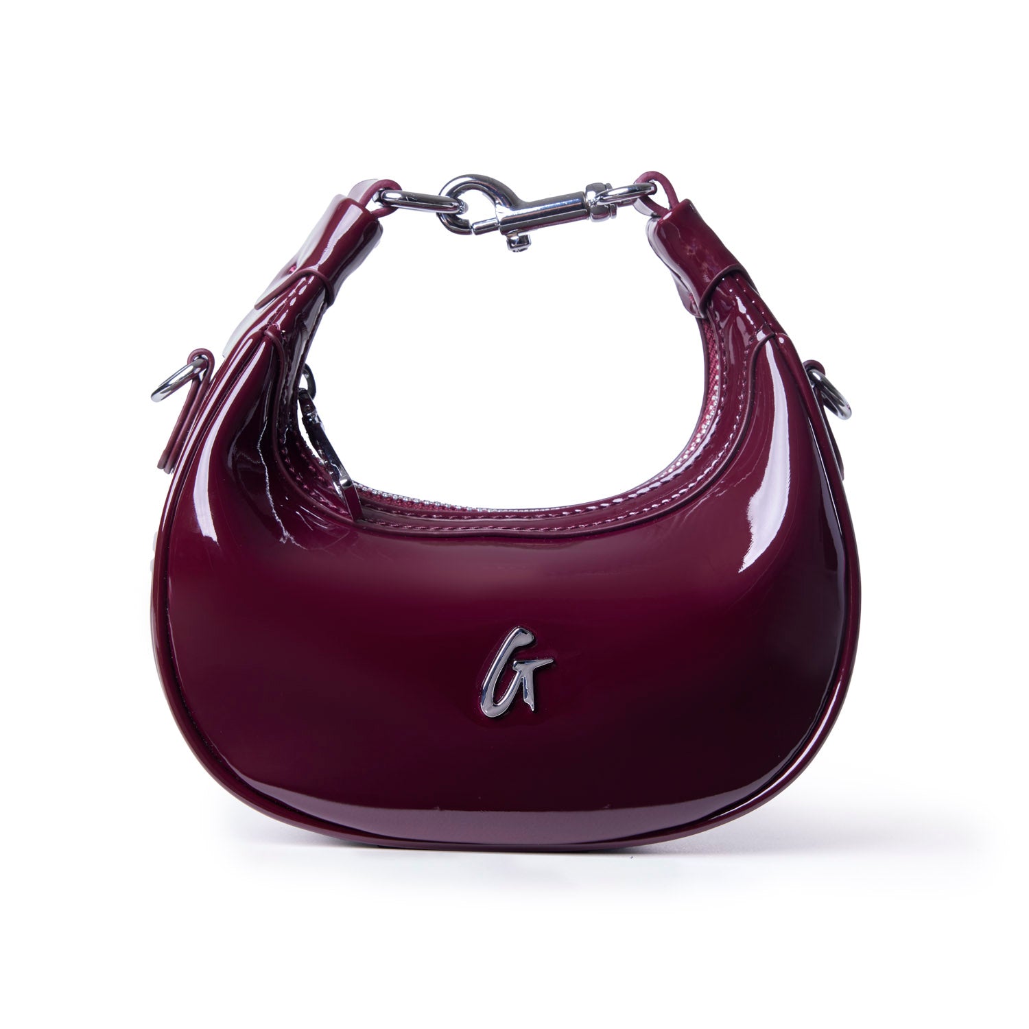 NANO MIRROR HOBO BAG - MIRROR BURGUNDY