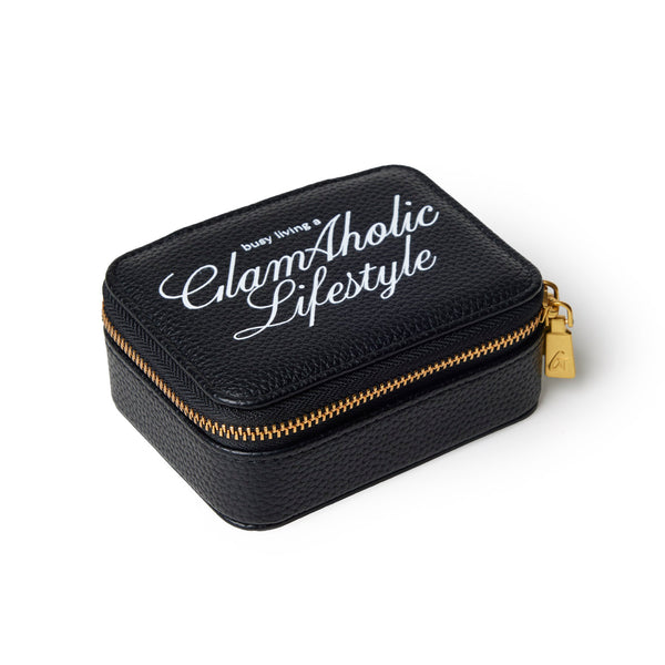 Pebble Pill Case - Black | Durable Vegan Leather | Compact