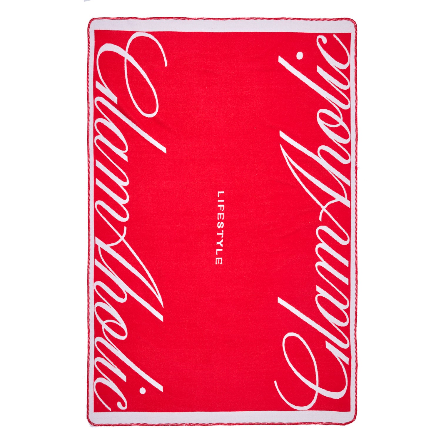 SIGNATURE LOGO LUXE THROW BLANKET - RED