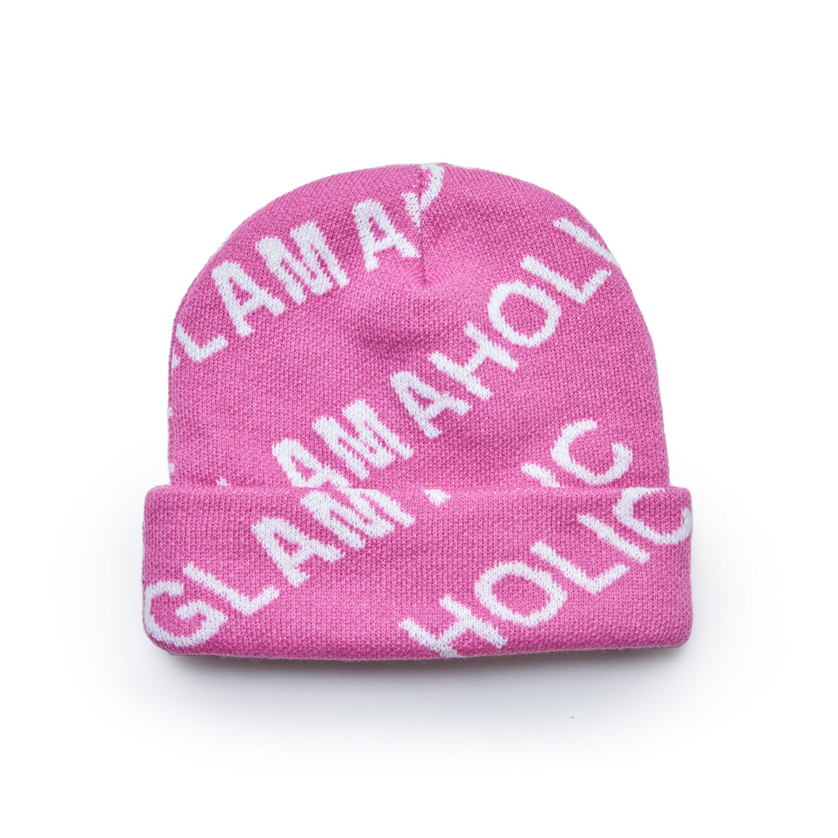 Hot Pink Monogram Beanie | Cozy Cotton | Unisex Full 