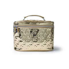 MONOGRAM LARGE COSMETIC TOILETRY BAG METALLIC GOLD