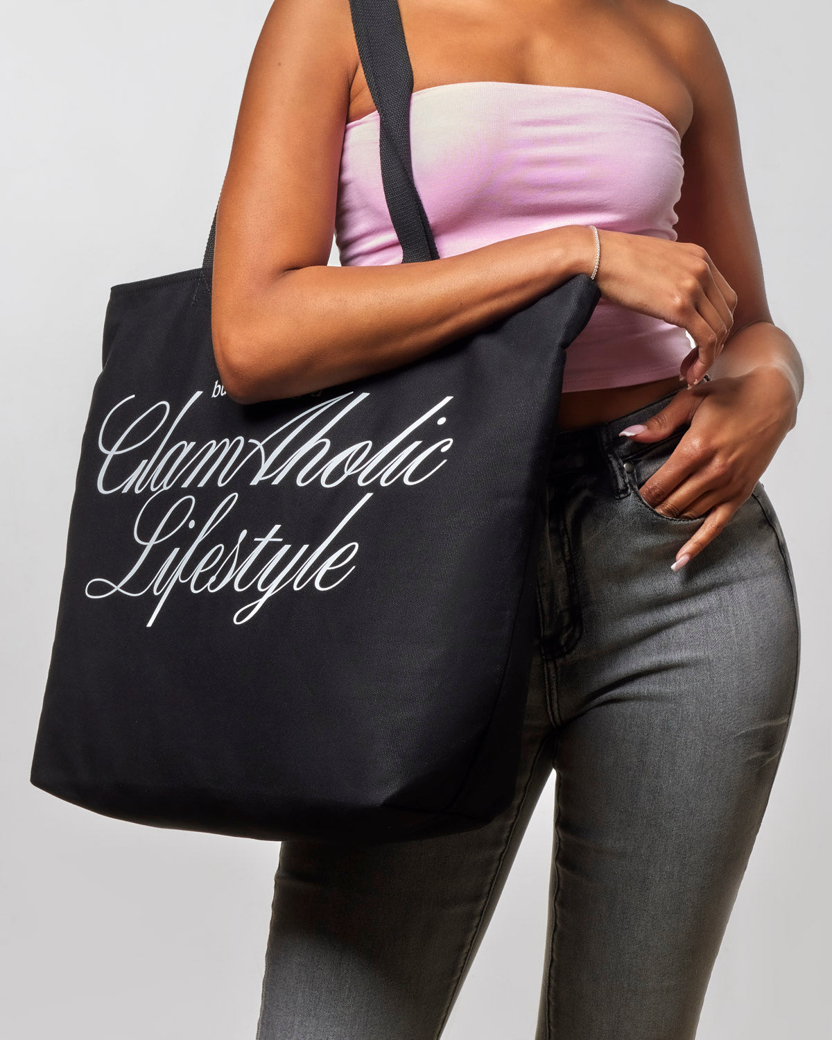 ショルダーバッグ Vaultroom LOGO CANVAS TOTE BAG / BLACK Connect the World Tote Bag – OMOCAT