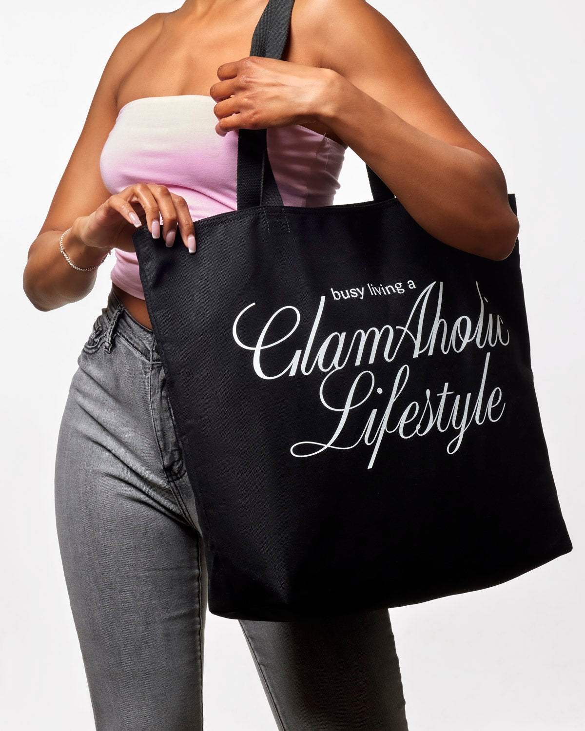 BUSY LIVING CANVAS TOTE - BLACK