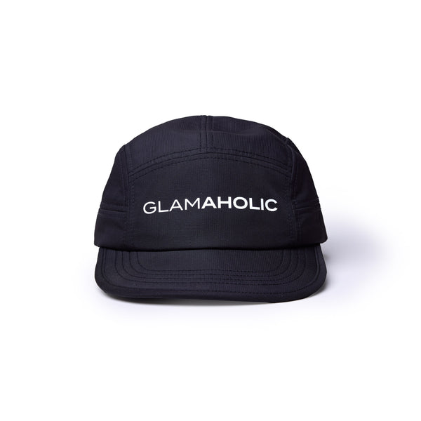 Athletic 5 Panel Hat | Black | Water-Resistant Nylon | Comfort Fit