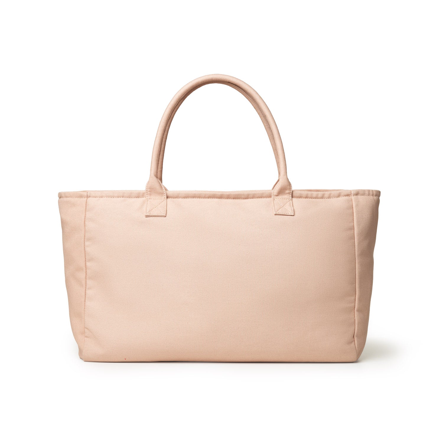Nude athletic canvas tote bag with sturdy handles, perfect for gym or casual outings. Spacious and stylish design.