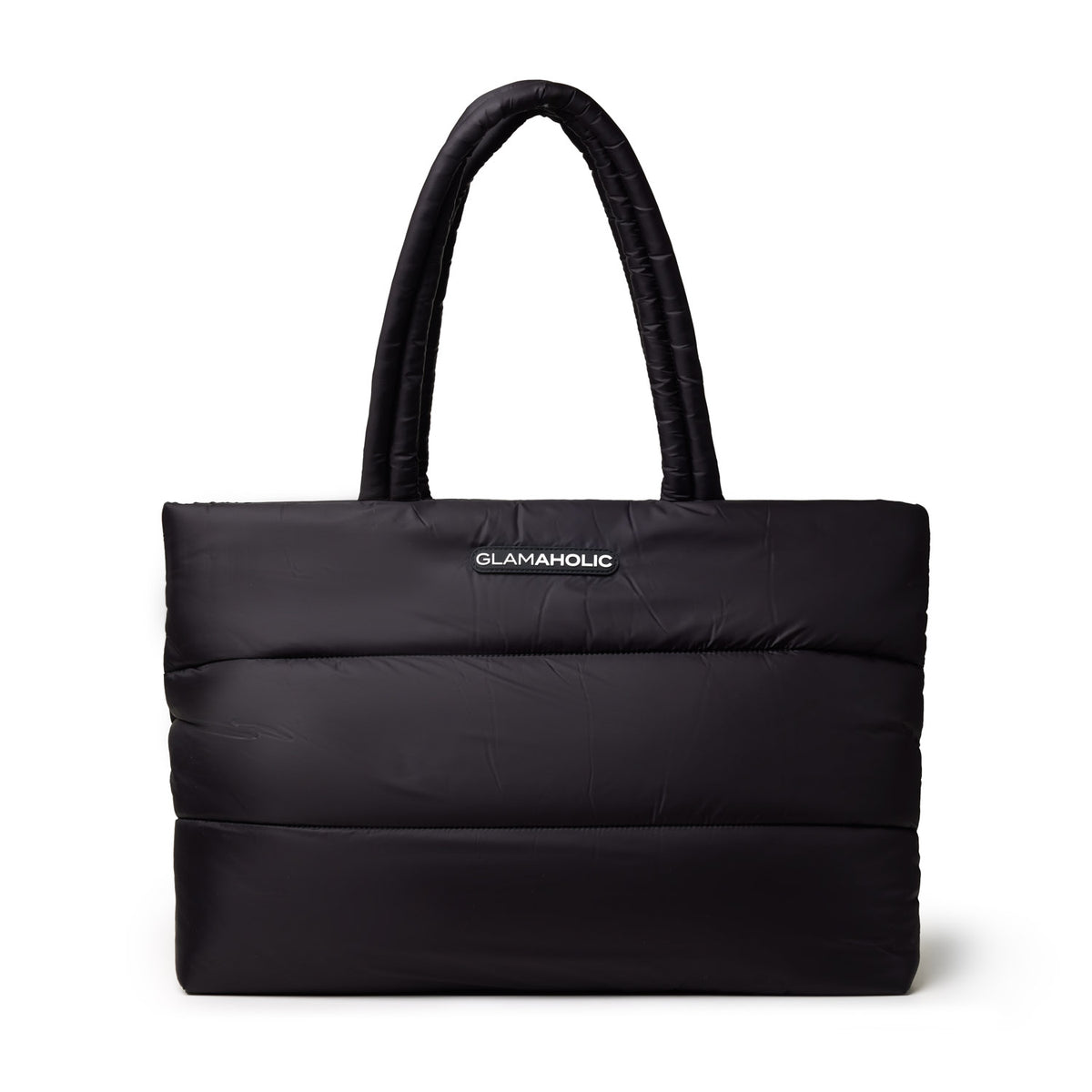 Athletic Nylon Tote - Black | Durable, Water-Resistant