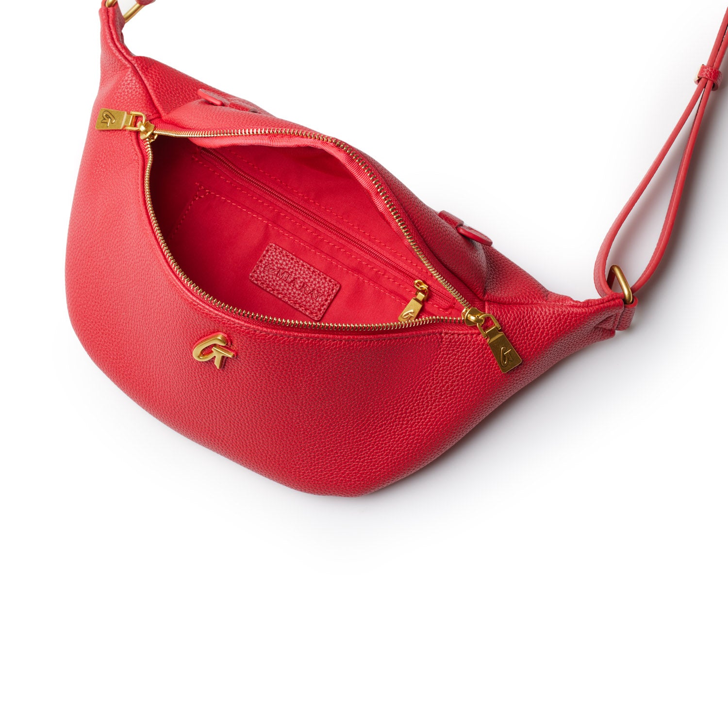 PEBBLE FANNY PACK RED