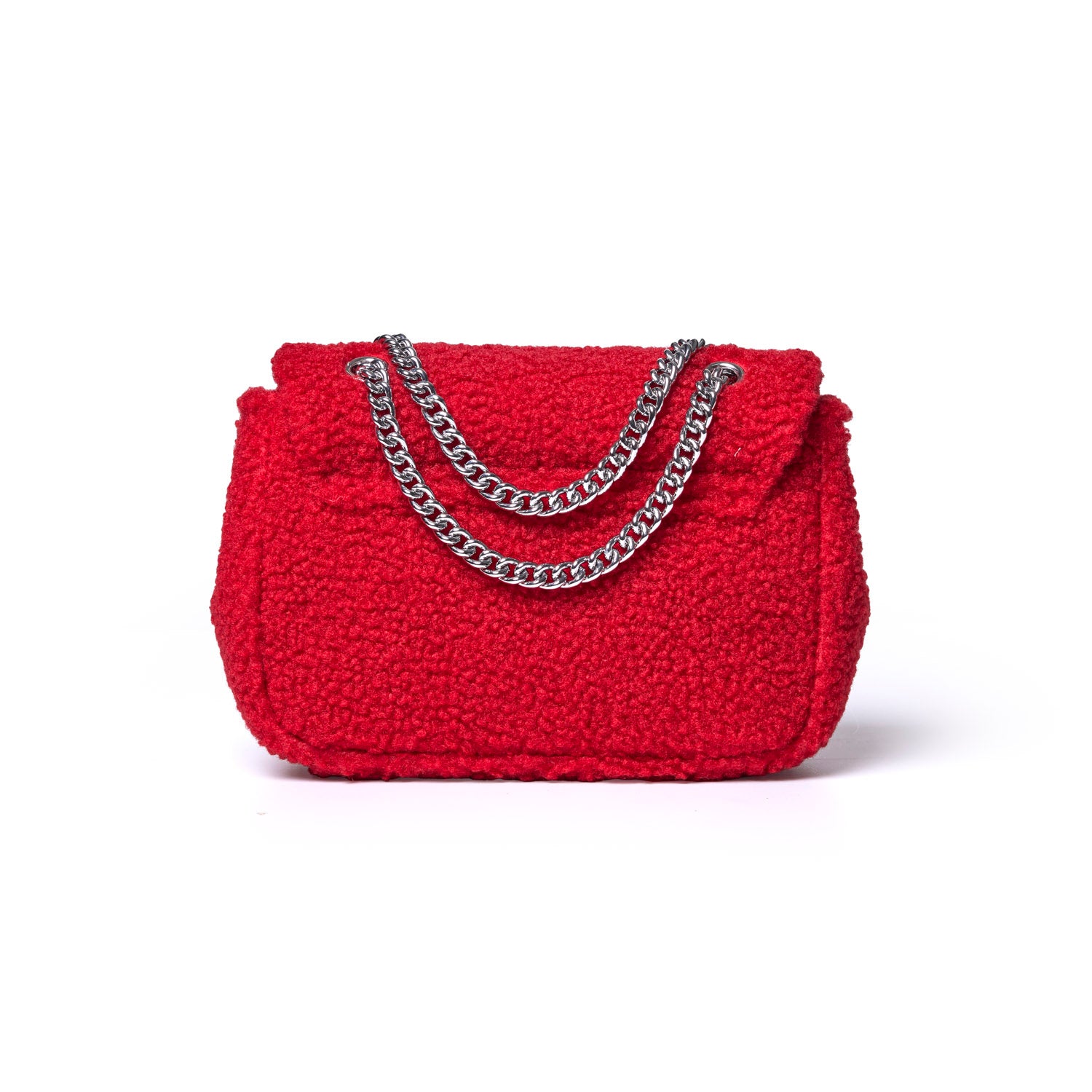 MINI TEDDY FLAP BAG - RED