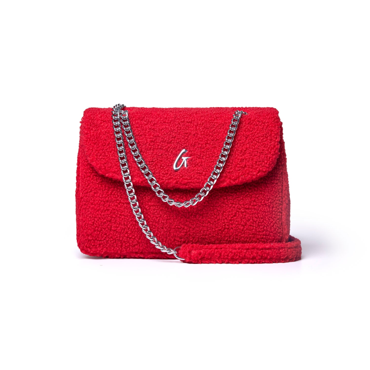 MEDIUM TEDDY FLAP BAG - RED