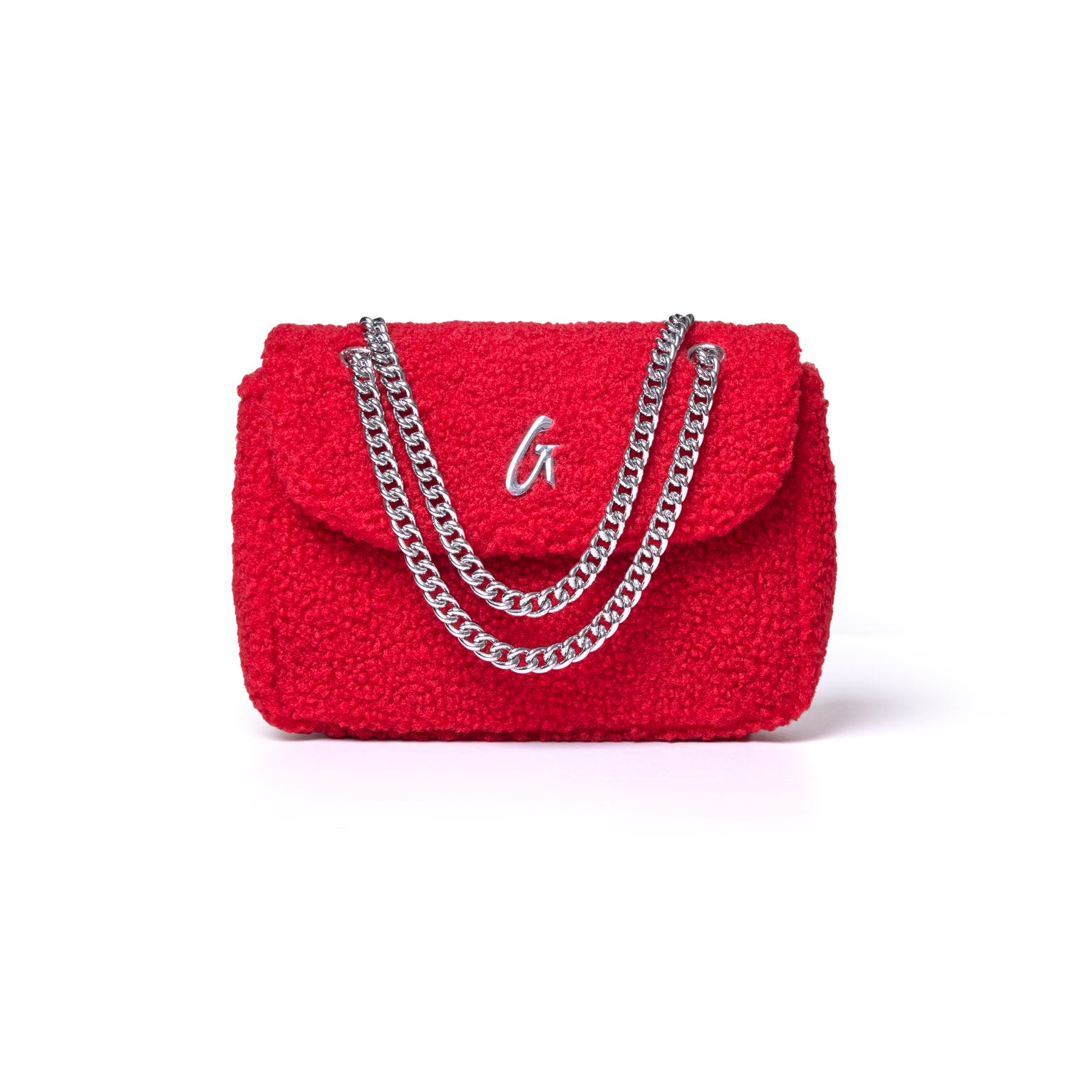 MINI TEDDY FLAP BAG - RED