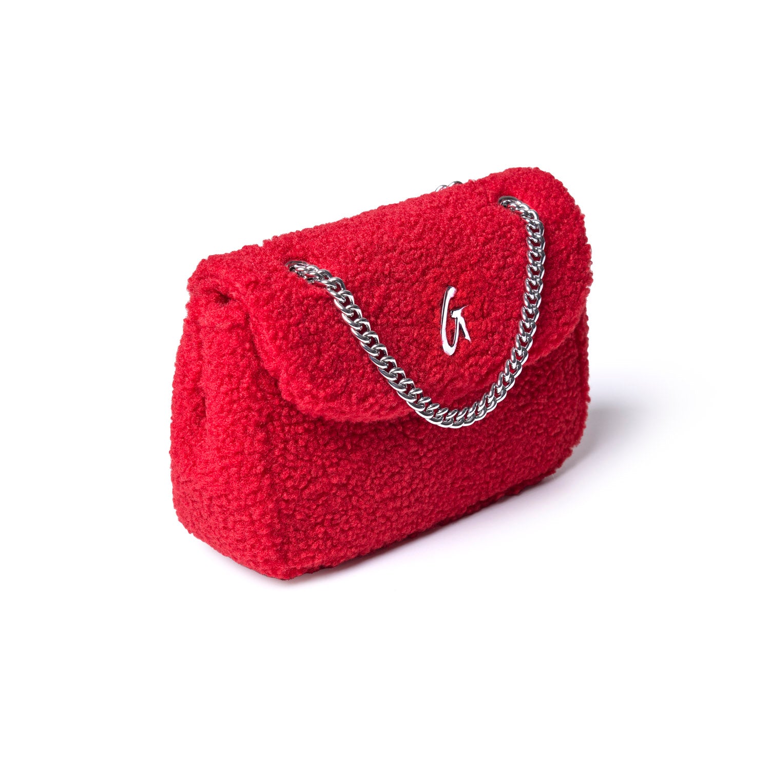 MINI TEDDY FLAP BAG - RED