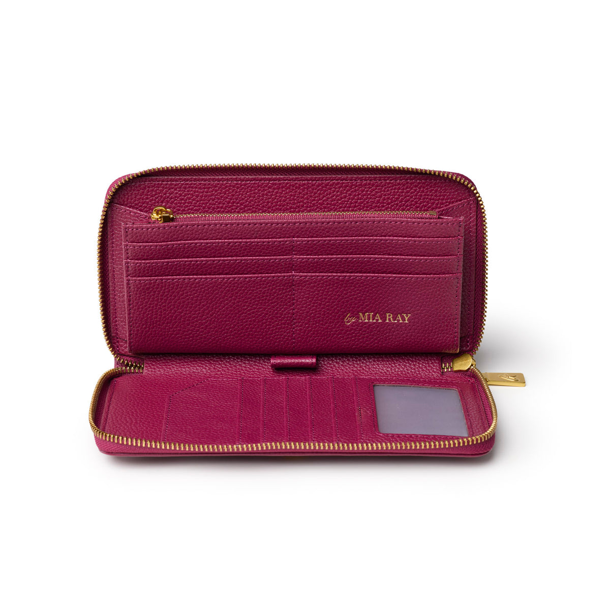 JUMBO PEBBLE WALLET - BURGUNDY