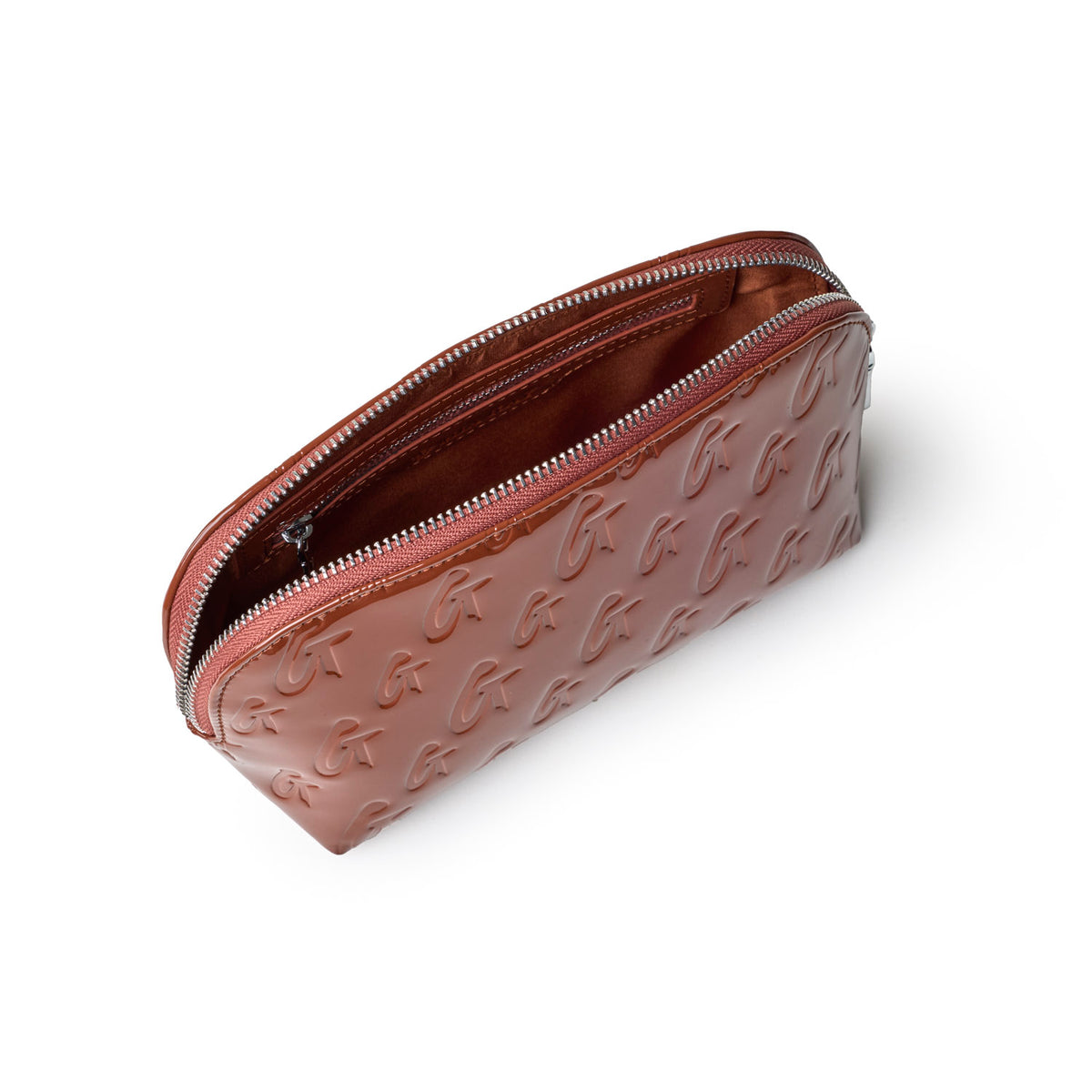 MONOGRAM COSMETIC POUCH - MIRROR BROWN