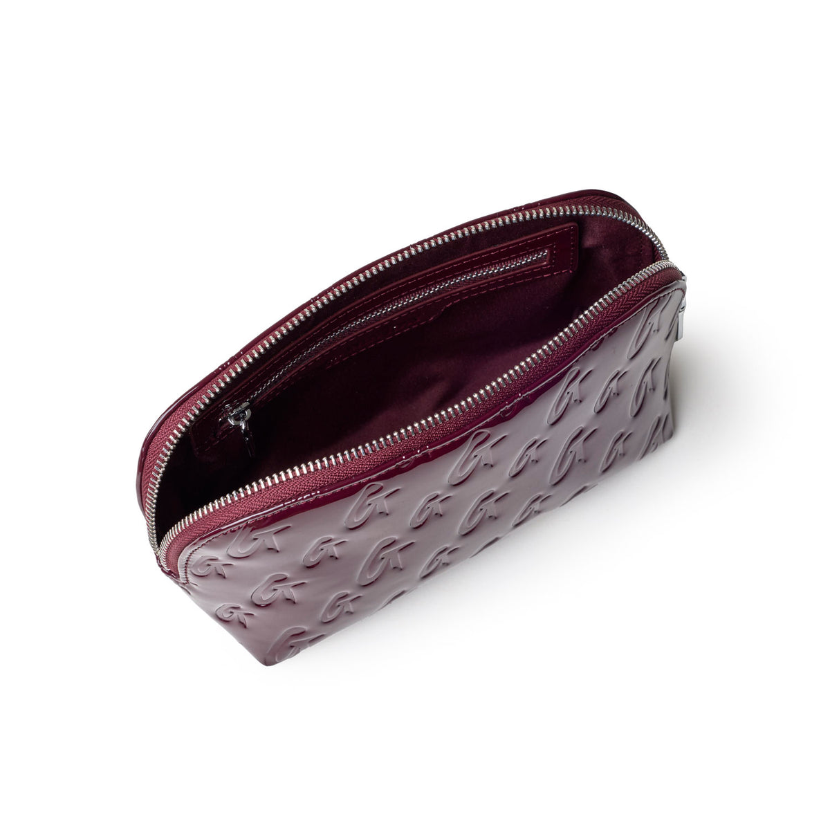 MONOGRAM COSMETIC POUCH - MIRROR BURGUNDY