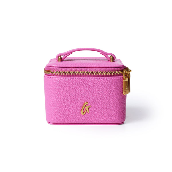 Pebble Jewelry Case | Hot Pink | Vegan Leather | Chic & Functional