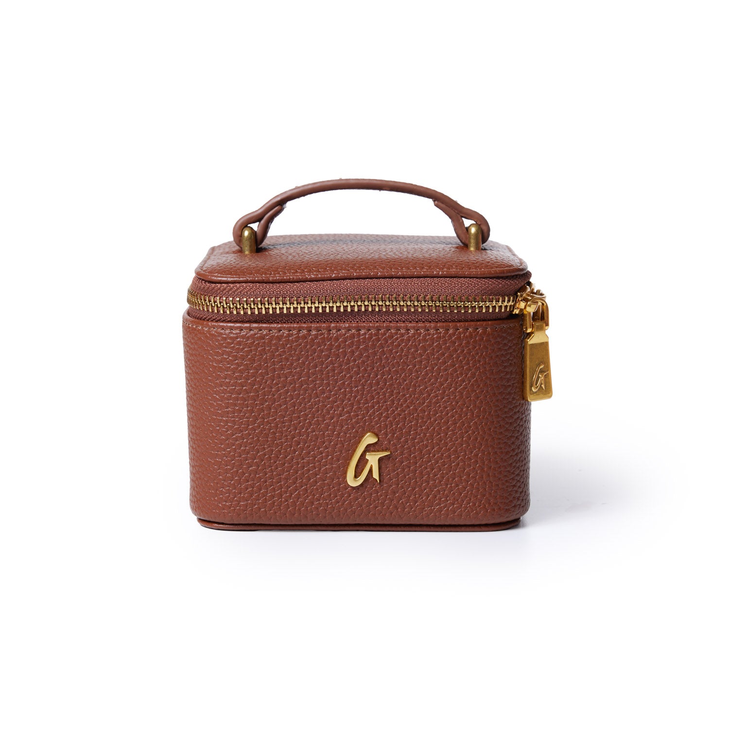 PEBBLE JEWELRY CASE - BROWN
