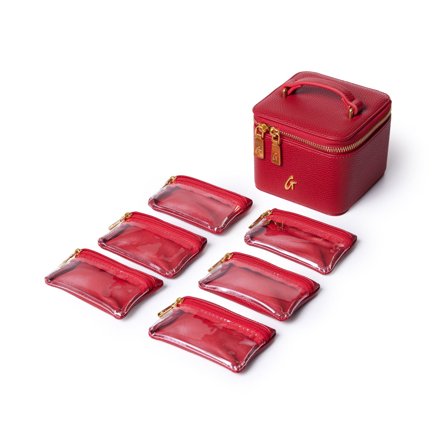 PEBBLE JEWELRY CASE - RED